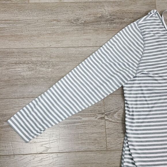 OLD navy active gray & white stripe long sleeve t-Shirt 3X - Picture 9 of 14